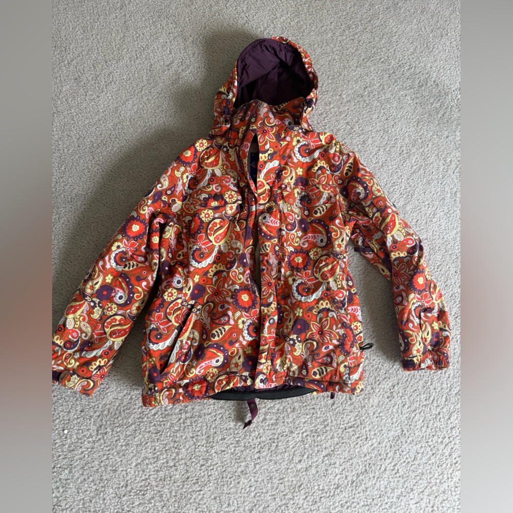 Burton Blue & Pink Logo Patch Fleece Jacket